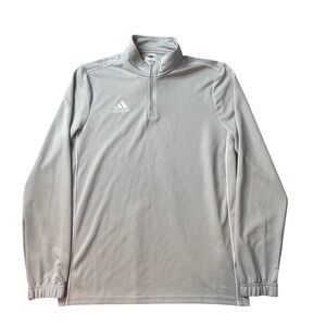 Adidas Pullover‎ Boys XL Grey Climalite Quarter Zip Training Top CV4142 Athletic